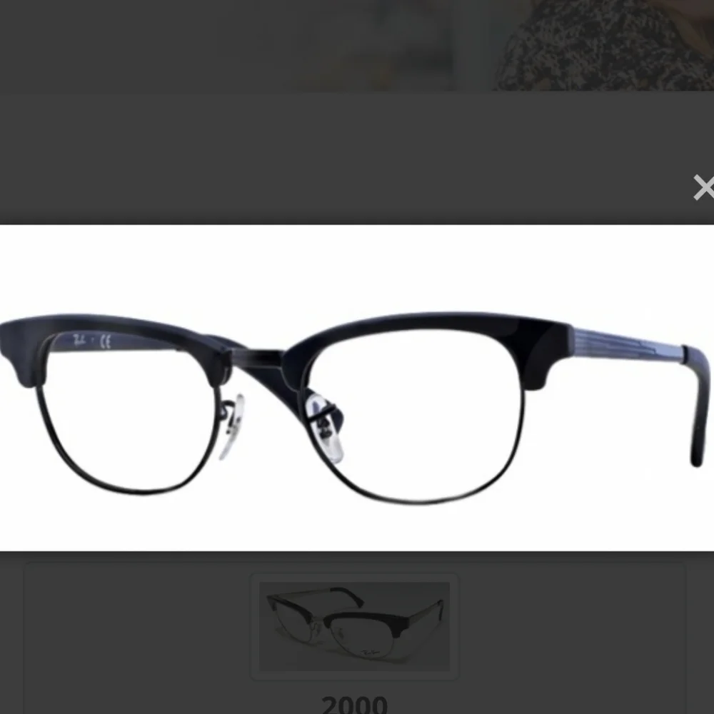 Unisex Ray-Ban Dark Frame Eyeglasses - Picture 2 of 7